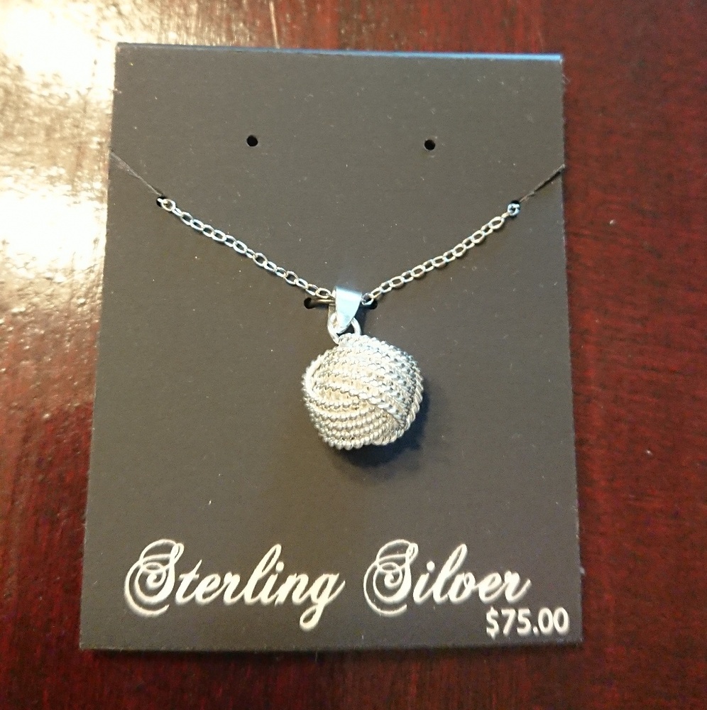 Sterling Silver Knot Necklace - NWT!